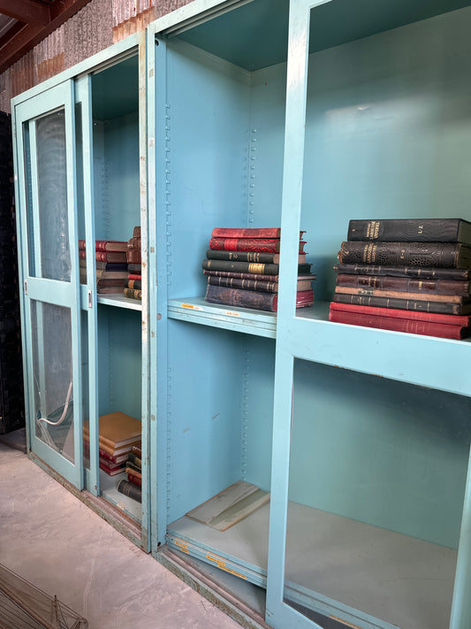 Metal cabinets with sliding doors
