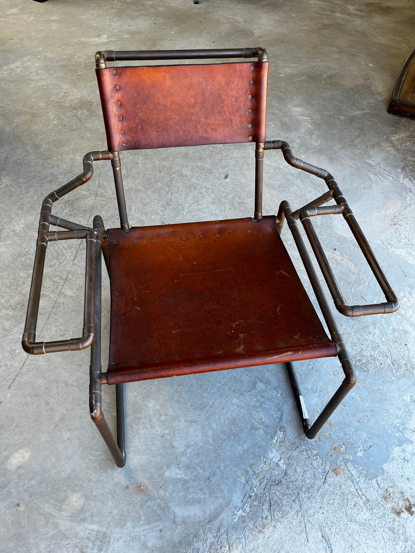 Vintage chair - copper pipe frame