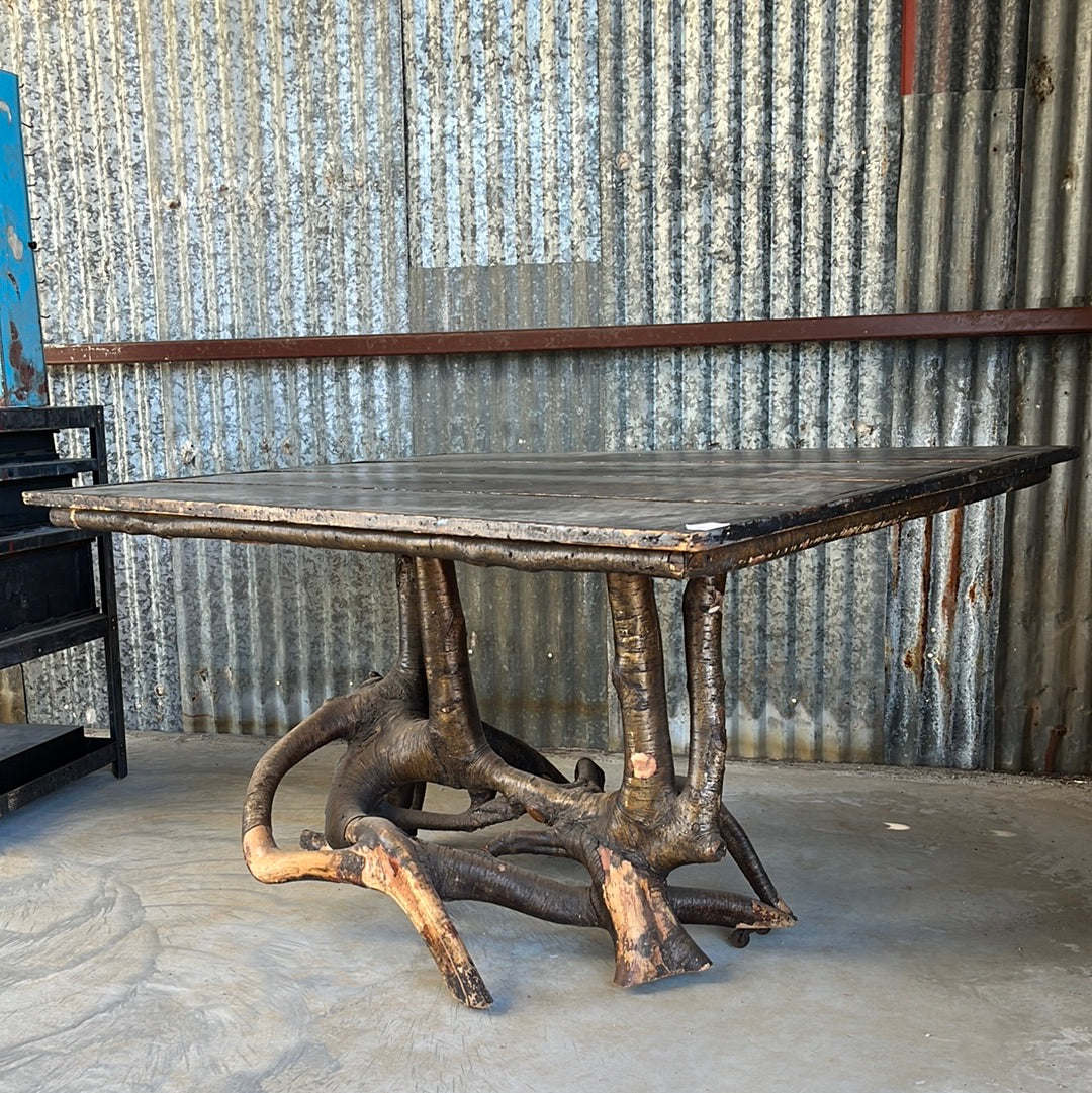 Bleached elm console table