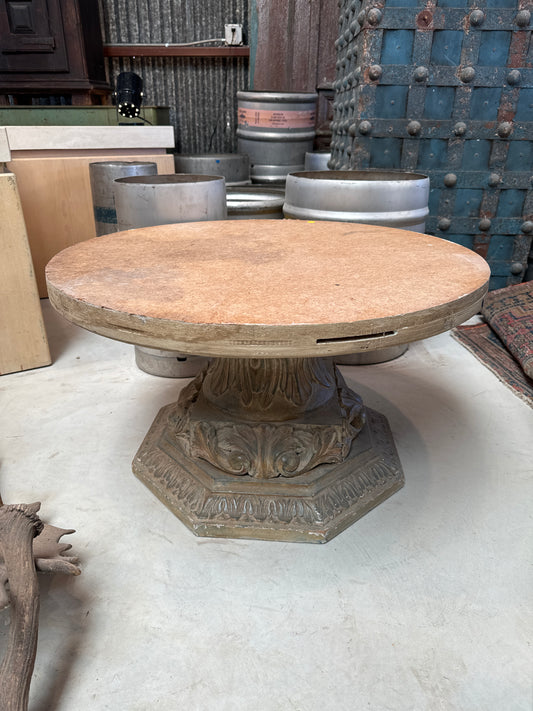 Wooden table - 8 sided base, round top