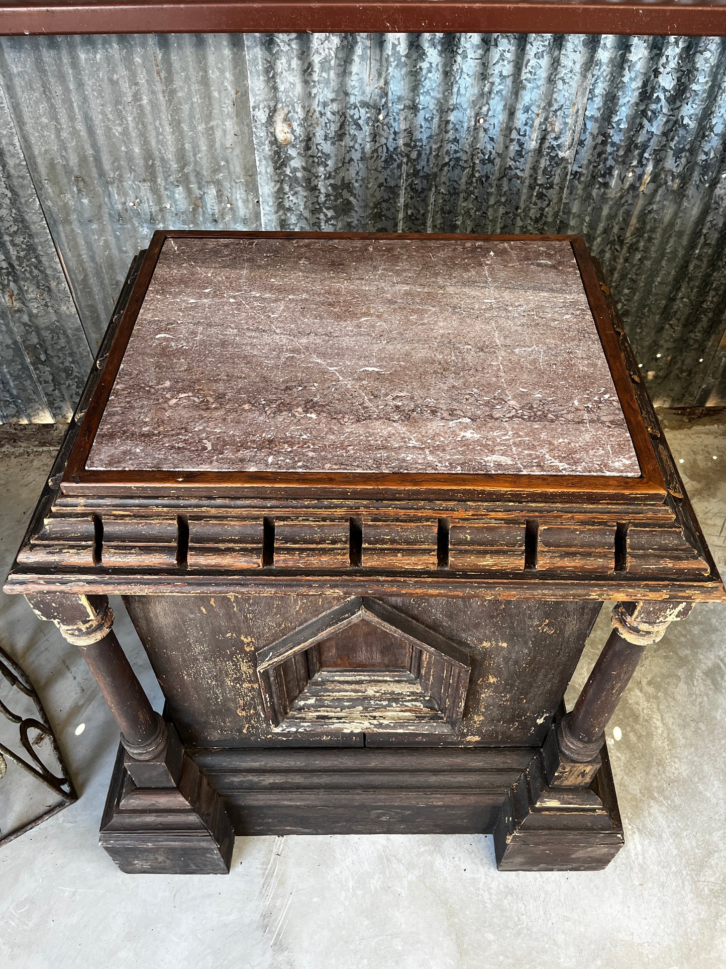 Wooden church pulpit